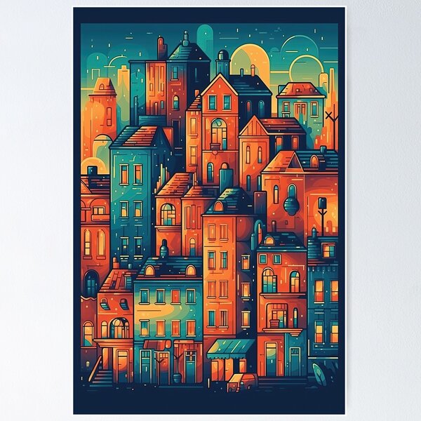 Item preview, Big City Life Illustration. Colourful Urban Art. 7 designed and sold by YOTA-ART.