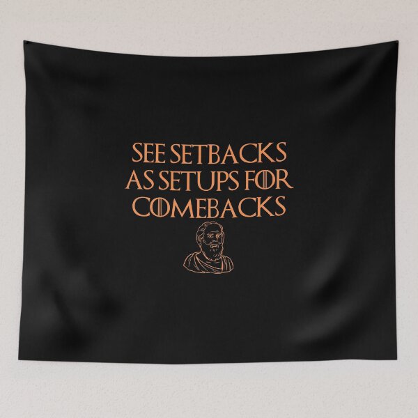 Item preview, Setbacks and Comebacks Success Quote designed and sold by OurPhilosophy.