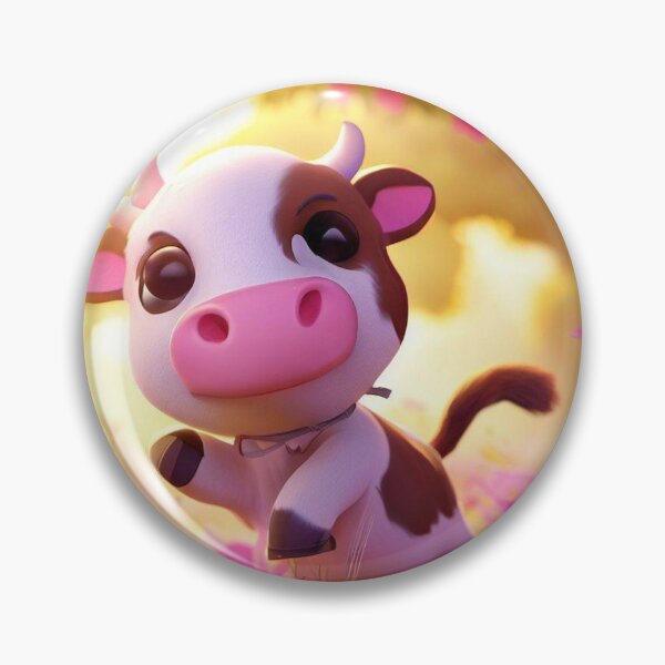 Item preview, Meadow Frolic Cow Cushion designed and sold by The Digital Compass.