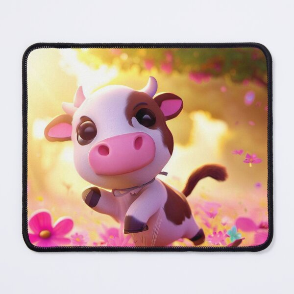 Item preview, Meadow Frolic Cow Cushion designed and sold by The Digital Compass.