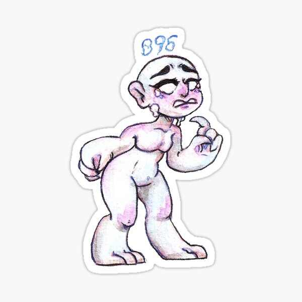 Scp 096 The Shy Guy Sticker By Cacklefrendly Redbubble