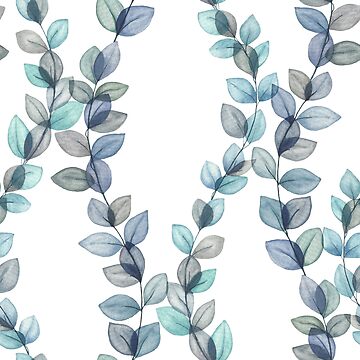 Transfer Paper - Branches of Leaves (Blue)