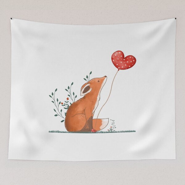 Item preview, Fox Balloon Heart  designed and sold by PicArt2023.