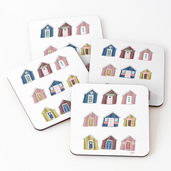 Item preview, Nine Whimsical Summer Cottages in Sweden | Yellow, Red, Blue & Pink designed and sold by Ingrid Poole.