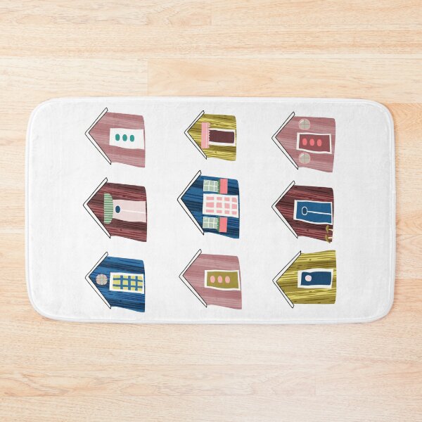 Item preview, Nine Whimsical Summer Cottages in Sweden | Yellow, Red, Blue & Pink designed and sold by Ingrid Poole.