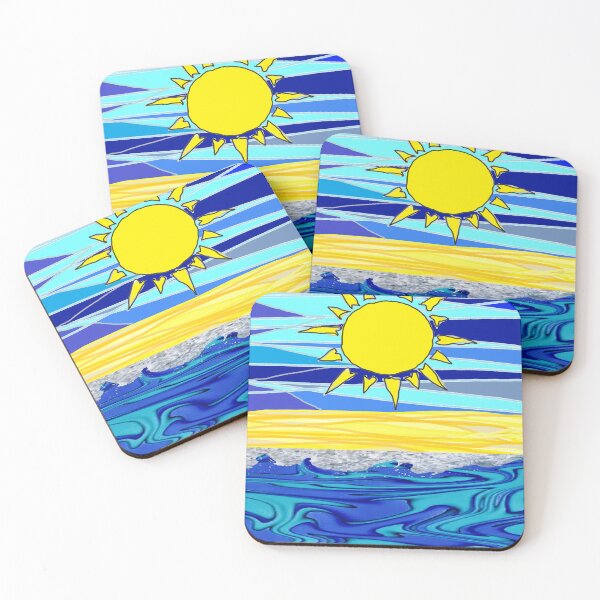 Item preview, Sun Yellow Sea Blue Sky Blues 23 designed and sold by LowEndGraphics.