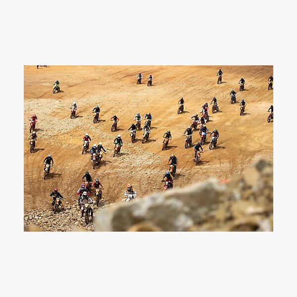 Dirt bikes MX racing for the hill Photographic Print