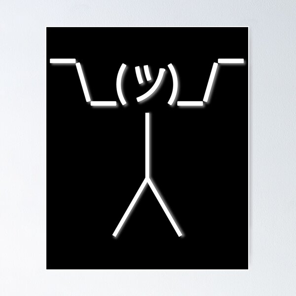 Item preview, ASCII Shrug Shrugging Emoji Emoticon shirt designed and sold by mipodbusiness.