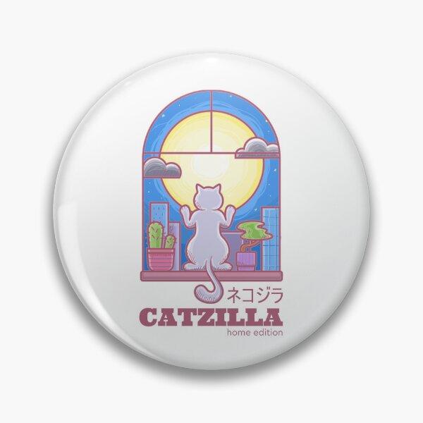 Item preview, Cute Catzilla home edition looking at city through the window designed and sold by onieku.