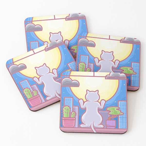 Item preview, Cute Catzilla home edition looking at city through the window designed and sold by onieku.