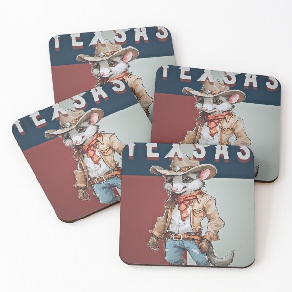 Item preview, Texas Sheriff Possum Cowboy with Flag designed and sold by GENESIS-POD.