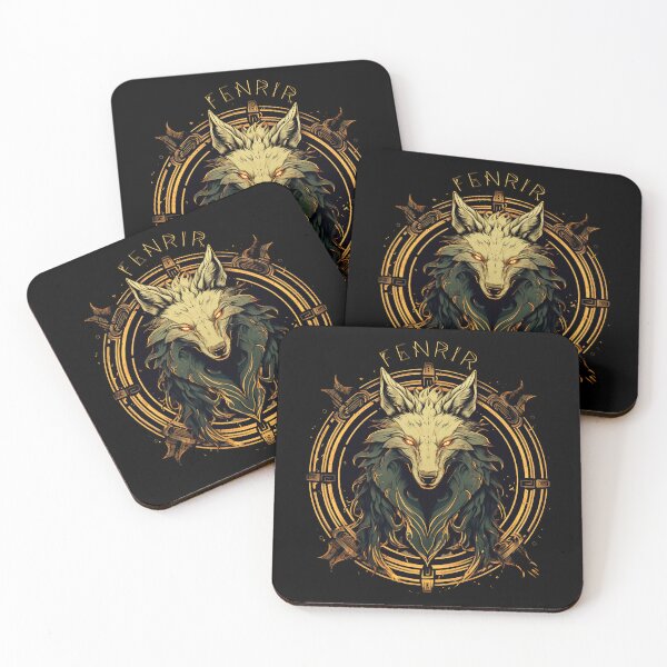 Item preview, Fenrir Nordic Wolf Loki Monstrous Vikings Lover Scandinavian designed and sold by Chmielayka.
