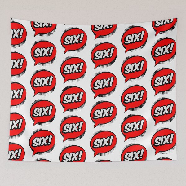 Item preview, Cricket Themed Comic Style Shout-Out Six! Logo  designed and sold by MimsTees.