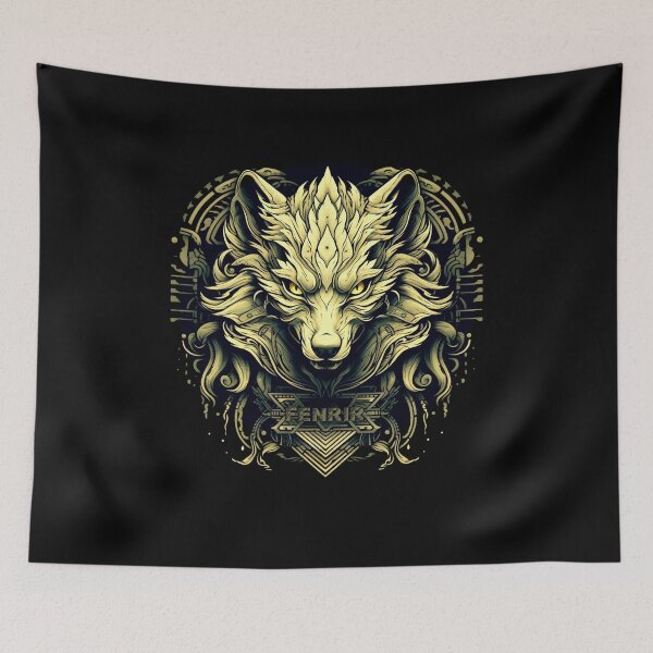 Item preview, Fenrir Nordic Wolf Loki Monstrous Vikings Lover Scandinavian designed and sold by Chmielayka.