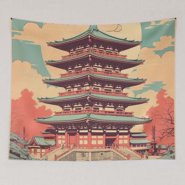 Item preview, A Vintage Travel Illustration of Tokyo - Japan designed and sold by GoodOldVintage.