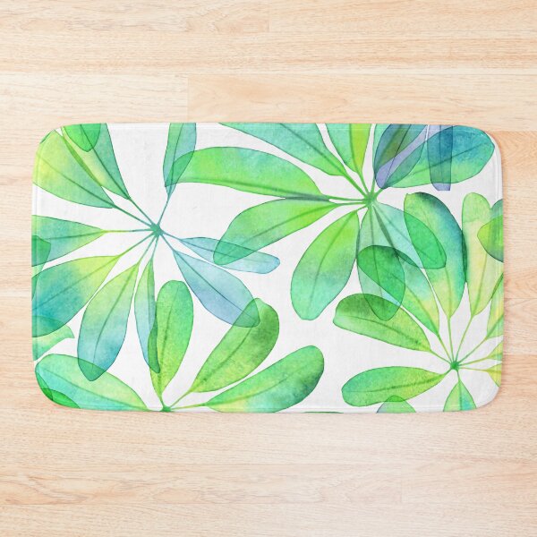 Item preview, Tropical transparent watercolor leaves. Vibrant translucent Schefflera leaf. Summer jungle foliage designed and sold by likapix.
