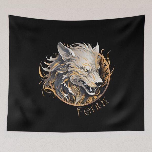 Item preview, Fenrir Nordic Wolf Loki Monstrous Vikings Lover Scandinavian designed and sold by Chmielayka.