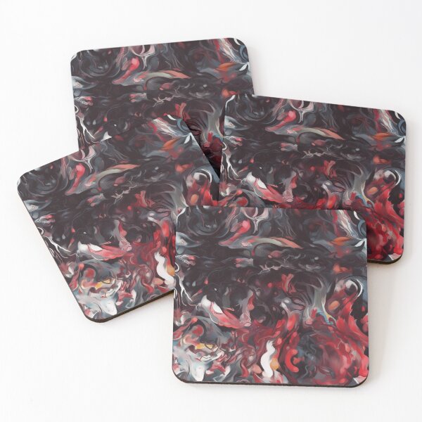Item preview, "Chaos and Grace: Light Maroon and Dark Gray Splatter Painting" designed and sold by WhiteWolfe0127.