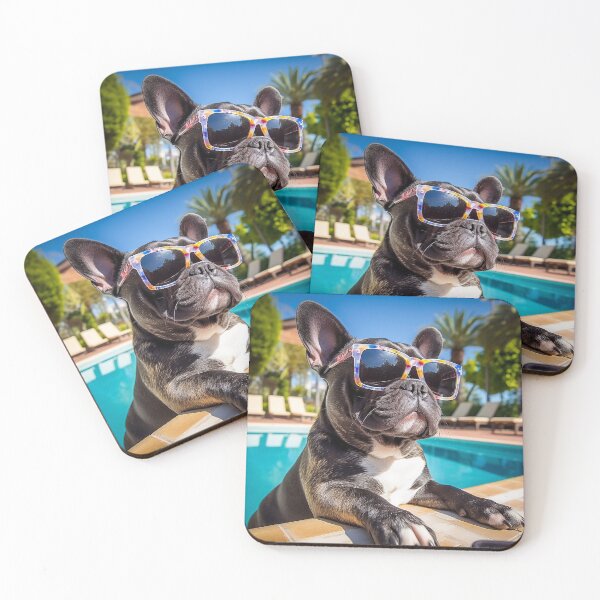 Item preview, dog in sunglasses, in the pool designed and sold by PrintArtWares.