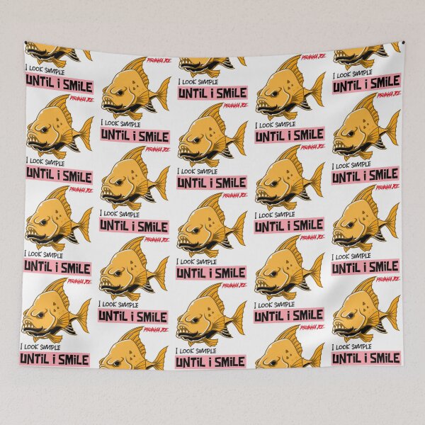 Item preview, I look simple until I smile - sharp teeth fish - savage, simple & cool piranha joe designed and sold by BollingKit.