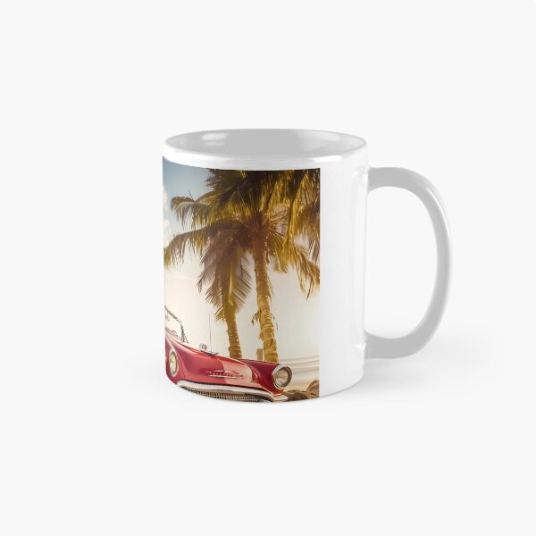 Item preview, a red car parked on top of a sandy beach designed and sold by Dark Fantasy Store.