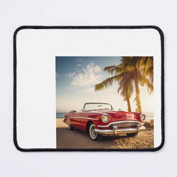 Item preview, a red car parked on top of a sandy beach designed and sold by Dark Fantasy Store.