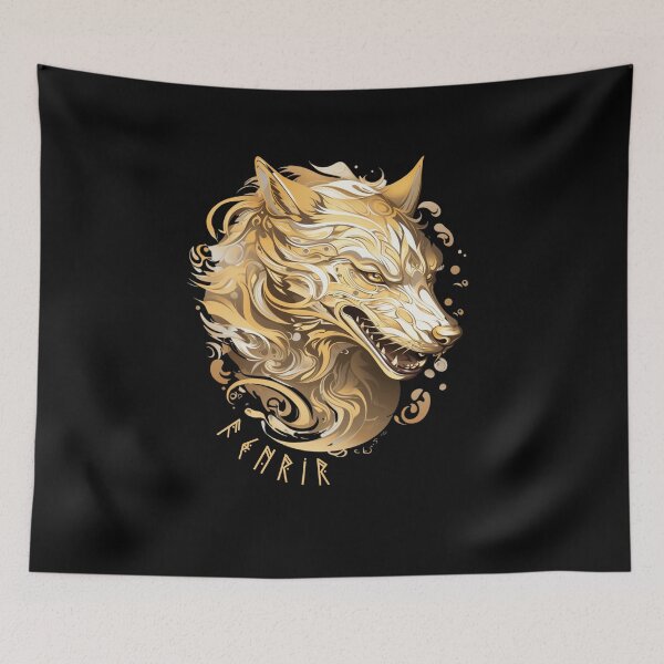 Item preview, Fenrir Nordic Wolf Loki Monstrous Vikings Lover Scandinavian designed and sold by Chmielayka.