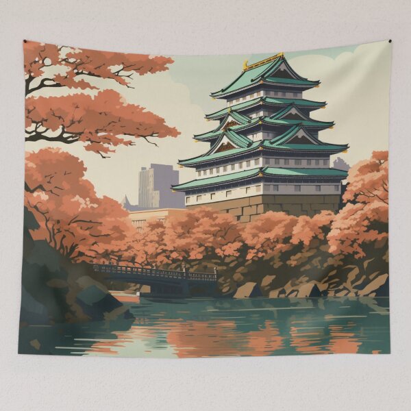 Item preview, A Vintage Travel Illustration of Tokyo - Japan designed and sold by GoodOldVintage.