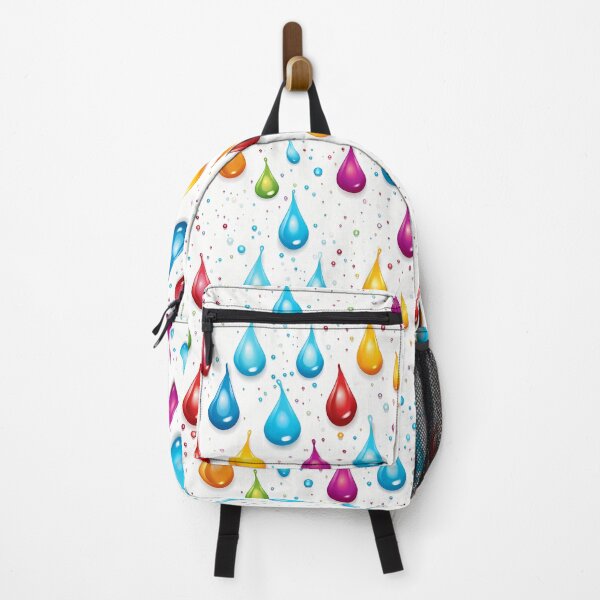 Item preview, Colorful Drops White Background Seamless Pattern designed and sold by The Bla in My Brain.