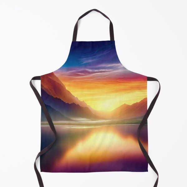 Item preview, Ethereal Majesty: Sunset Over the Tranquil Mountain Lake designed and sold by The Digital Compass.