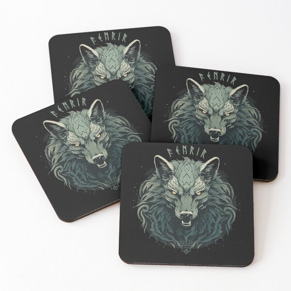 Item preview, Fenrir Nordic Wolf Loki Monstrous Vikings Lover Scandinavian designed and sold by Chmielayka.