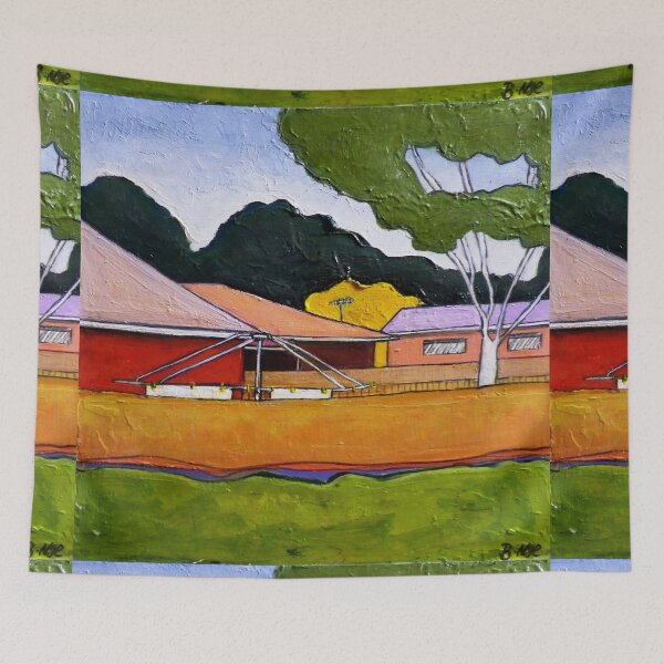 Item preview, Australian Backyard with Hills Hoist designed and sold by Belinda "BillyLee" NYE (Printmaker).