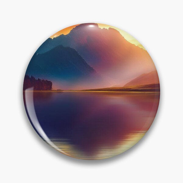 Item preview, Ethereal Majesty: Sunset Over the Tranquil Mountain Lake 1 designed and sold by The Digital Compass.