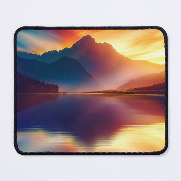 Item preview, Ethereal Majesty: Sunset Over the Tranquil Mountain Lake 1 designed and sold by The Digital Compass.