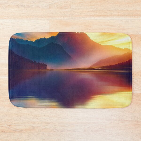 Item preview, Ethereal Majesty: Sunset Over the Tranquil Mountain Lake 1 designed and sold by The Digital Compass.
