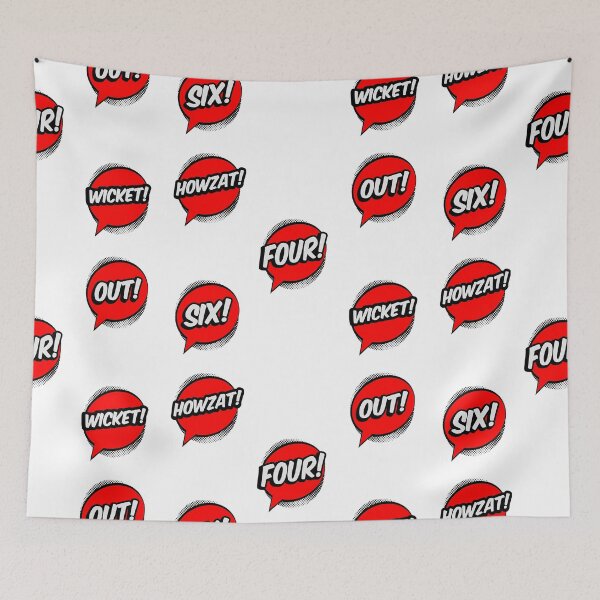 Item preview, Cricket Themed Comic Style Shout-Out Six! Logo Sticker pack designed and sold by MimsTees.