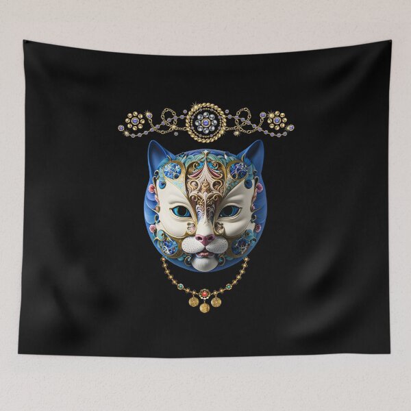 Item preview, Mystical masquerade cat in jewelry designed and sold by GorinART.