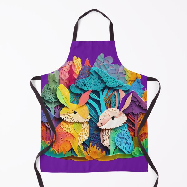 Item preview, Rainbow Bunny Rabbits in a Rainbow Forest designed and sold by ToadsWorkshop.