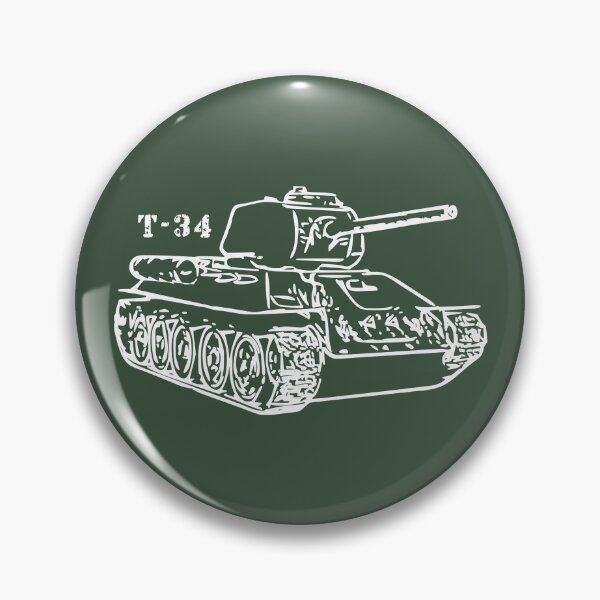 Item preview, T-34 Tank Soviet Army Tanks Vintage Line Drawing designed and sold by MilitaryMart.