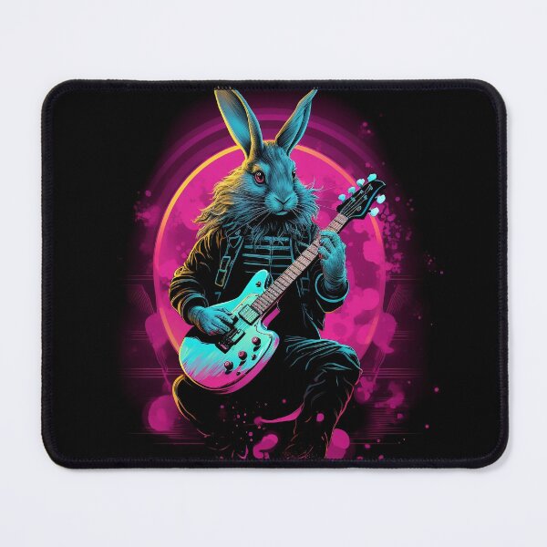 Item preview, Synthwave Guitarist rabbit designed and sold by MyBunnyverse.