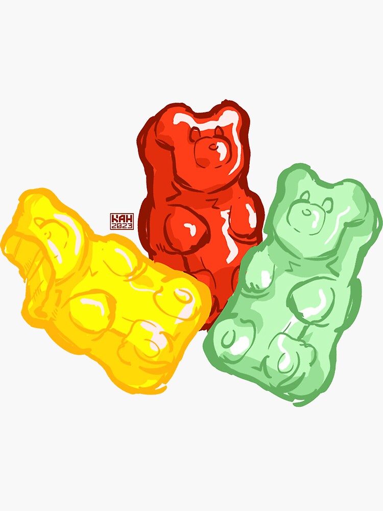 Blue Gummy Bear Sticker – Doodlecorn