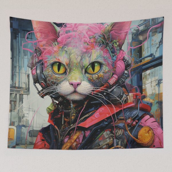 Item preview, AI Revolution Cat Oil Painting Style designed and sold by Finalcutimaging.