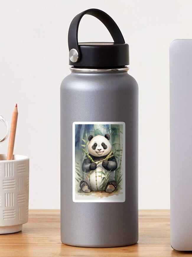 Thumbnail 1 of 3, Sticker, Panda Eat, sleep, repeat designed and sold by TeeMugs3.