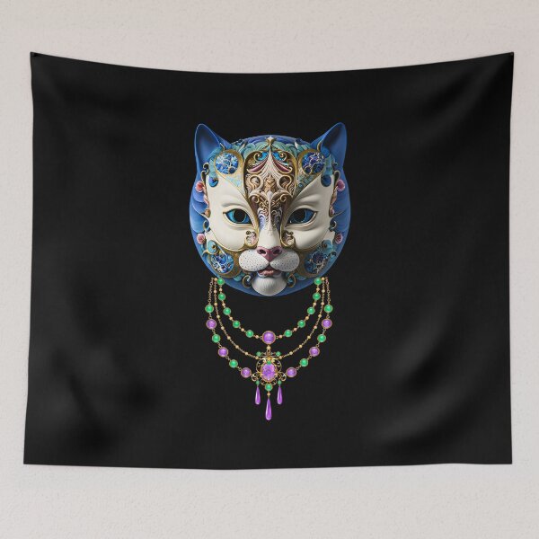 Item preview, Mystical masquerade cat in jewelry designed and sold by GorinART.