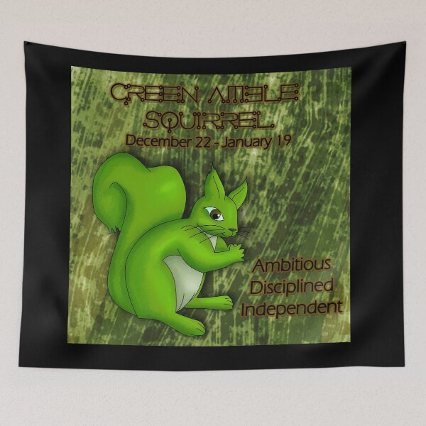 Item preview, Folklore Zodiac: Green Amble Squirrel designed and sold by mxminty.
