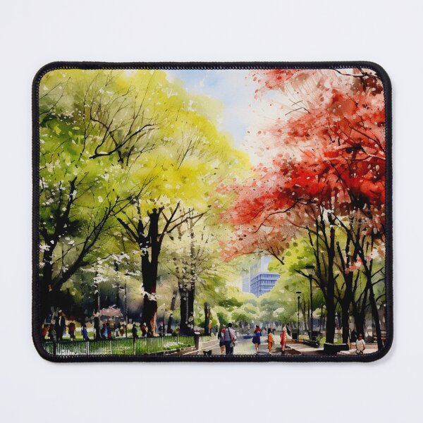 Item preview, A Watercolor Design of the Ueno Park in Tokyo - Japan designed and sold by Sketch-Shack.