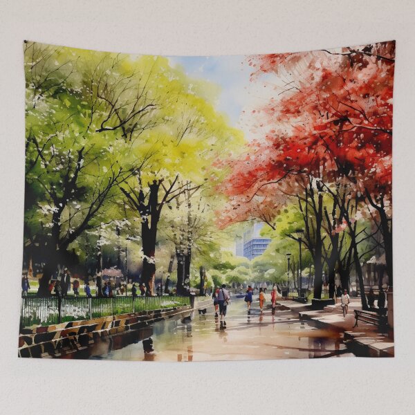 Item preview, A Watercolor Design of the Ueno Park in Tokyo - Japan designed and sold by Sketch-Shack.