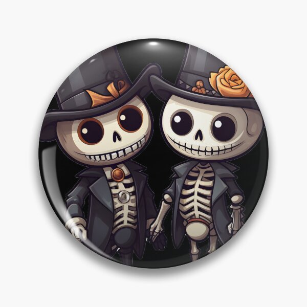 Item preview, cute kawaii skeleton designed and sold by Wickystickers.