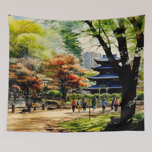 Item preview, A Watercolor Design of the Imperial Palace in Tokyo - Japan designed and sold by Sketch-Shack.