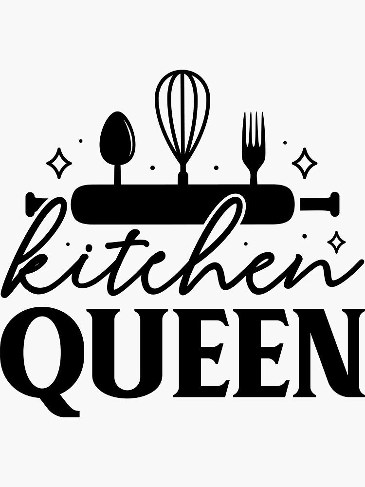 Kitchen queen!, Funny Chef Shirt, Chef Gift, Gift For Chef, Food Shirt, Gifts For Chefs, BBQ Shirt, Chef Gifts For Women, Chef Gifts For Men  Sticker for Sale by Neehovv